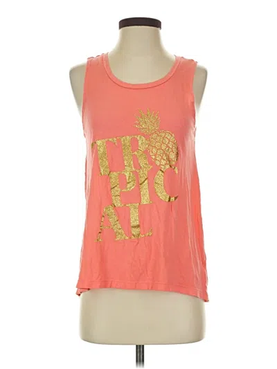 Pre-owned Express Tank Top Orange Halter Neckline Tops