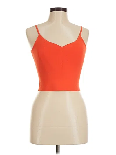 Pre-owned Express Tank Top Orange Strapless Neckline Tops