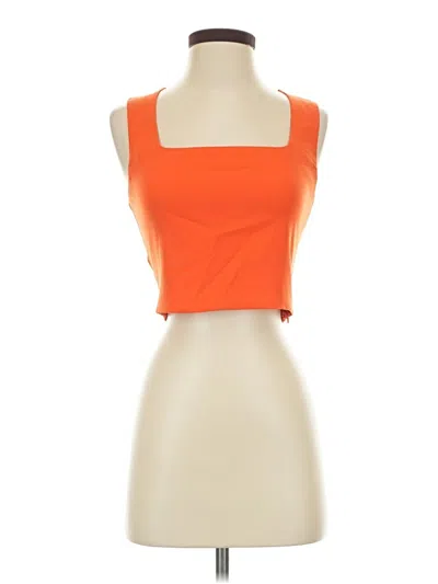 Pre-owned Express Tank Top Orange Strapless Neckline Tops