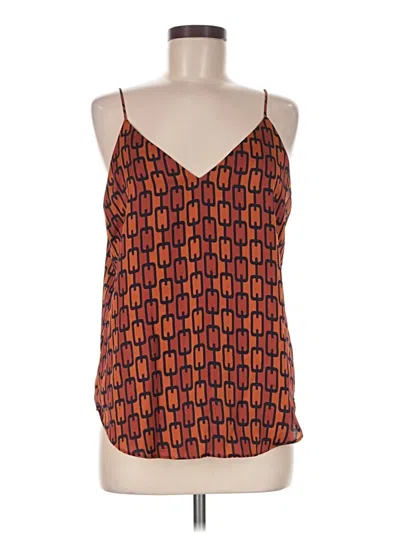 Pre-owned Express Tank Top Orange V-neck Tops