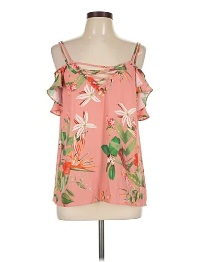 Pre-owned Express Tank Top Pink Cold Shoulder Neckline Tops