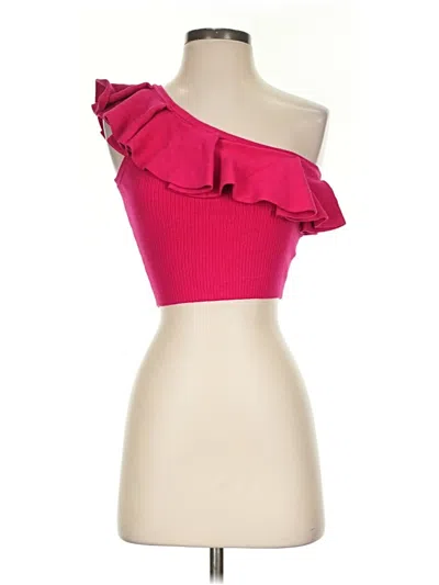 Pre-owned Express Tank Top Pink One Shoulder Neckline Tops