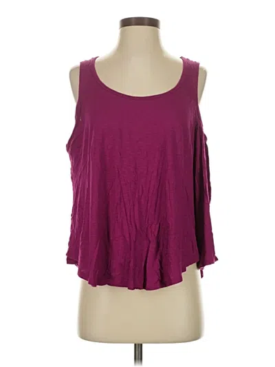 Pre-owned Express Tank Top Purple Cold Shoulder Neckline Tops