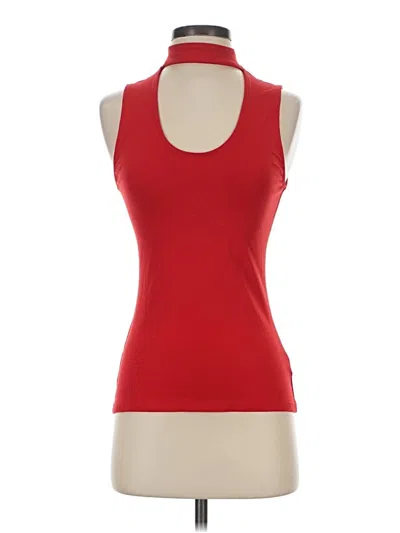 Pre-owned Express Tank Top Red Halter Neckline Tops
