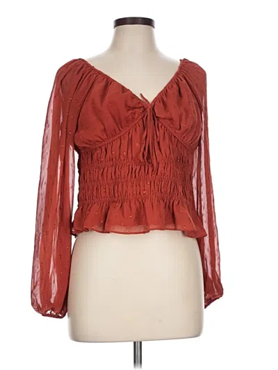 Pre-owned Express Tank Top Red Plunge Neckline Tops