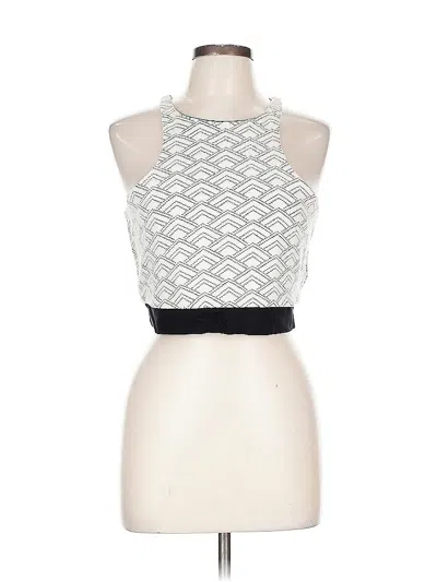 Pre-owned Express Tank Top Silver Halter Neckline Tops