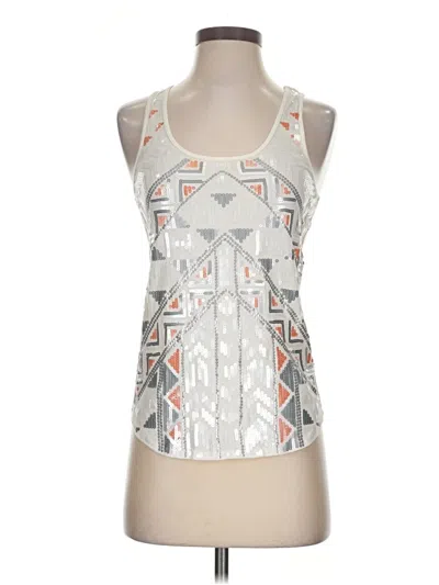 Pre-owned Express Tank Top Silver Halter Neckline Tops