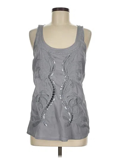 Pre-owned Express Tank Top Silver Halter Neckline Tops