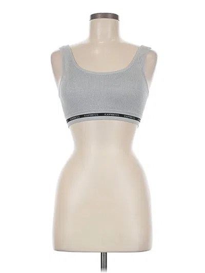 Pre-owned Express Tank Top Silver Strapless Neckline Tops