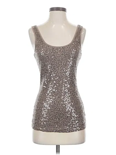 Pre-owned Express Tank Top Silver Strapless Neckline Tops