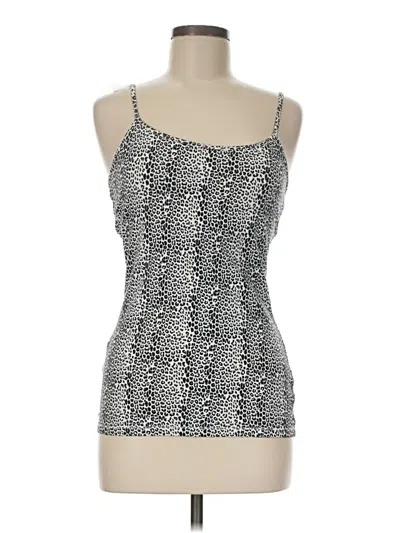 Pre-owned Express Tank Top Silver Strapless Neckline Tops