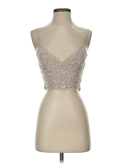 Pre-owned Express Tank Top Silver Sweetheart Neckline Tops