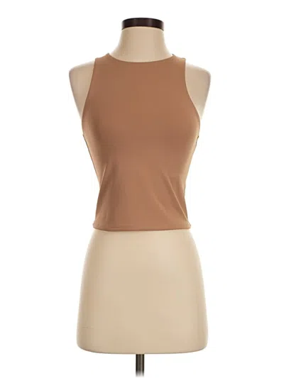 Pre-owned Express Tank Top Tan Halter Neckline Tops