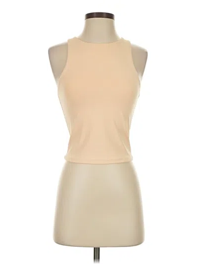 Pre-owned Express Tank Top Tan Halter Neckline Tops In Brown