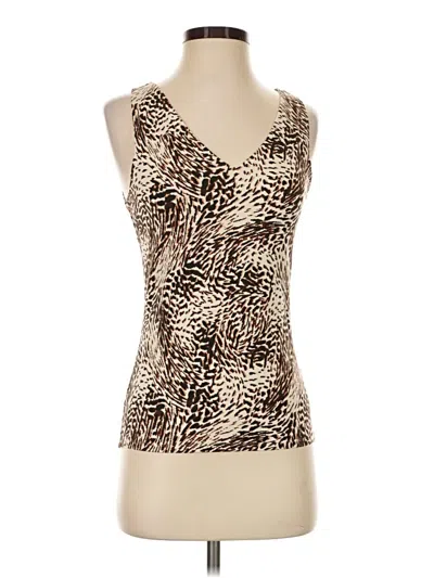 Pre-owned Express Tank Top Tan Plunge Neckline Tops
