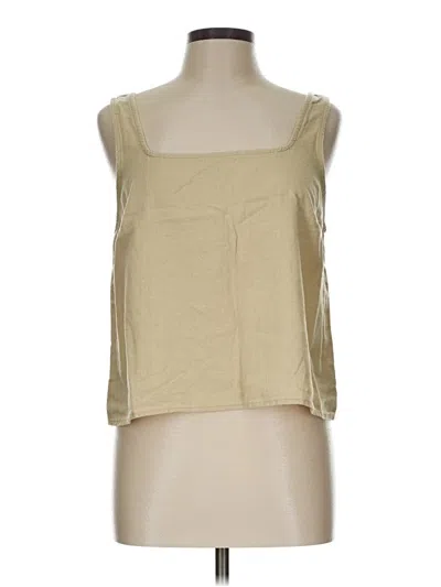 Pre-owned Express Tank Top Tan Square Neckline Tops In Brown