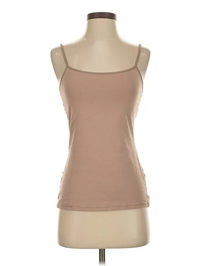 Pre-owned Express Tank Top Tan Strapless Neckline Tops In Brown