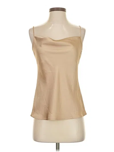 Pre-owned Express Tank Top Tan Strapless Neckline Tops In Brown