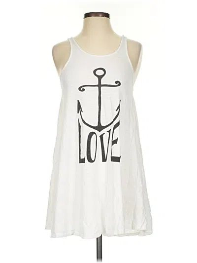 Pre-owned Express Tank Top White Halter Neckline Tops