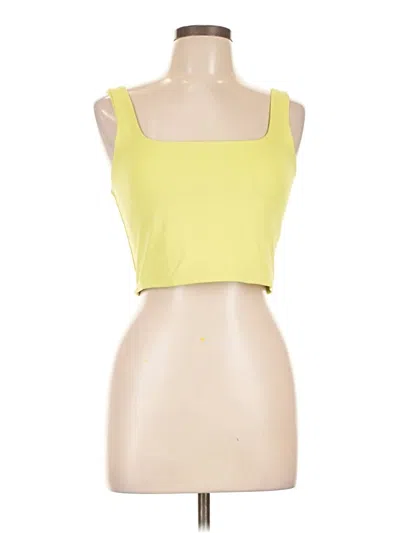 Pre-owned Express Tank Top Yellow Strapless Neckline Tops