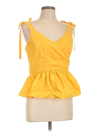 Express Tank Top Yellow Strapless Neckline Tops