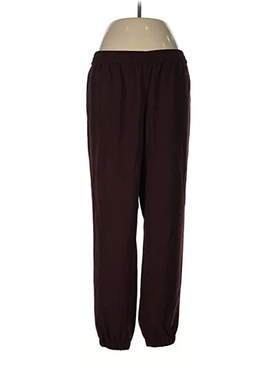 Pre-owned Express Track Pants In Burgundy