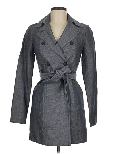Pre-owned Express Trenchcoat In Blue