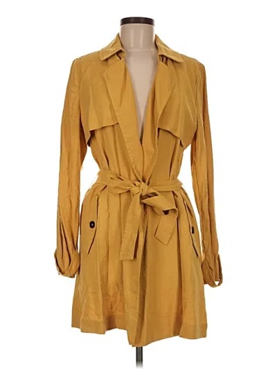 Pre-owned Express Trenchcoat In Gold