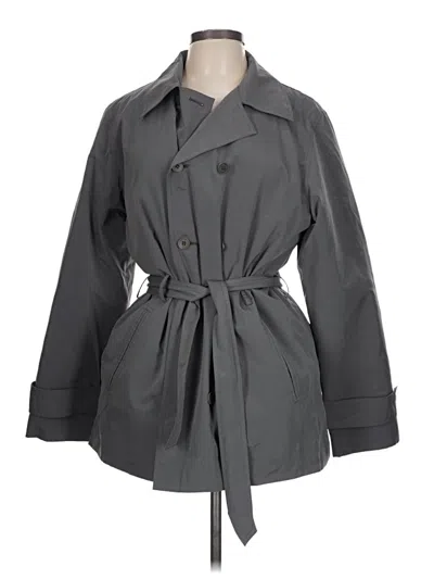 Pre-owned Express Trenchcoat In Gray