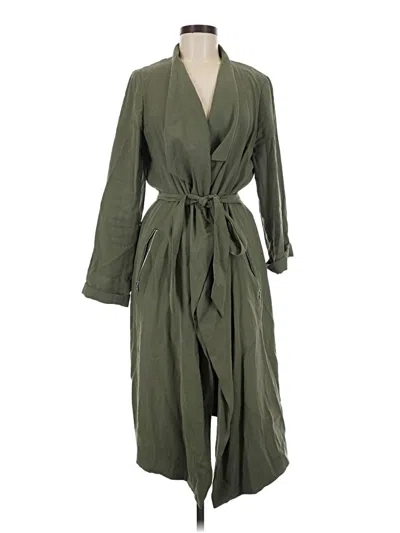 Pre-owned Express Trenchcoat In Green
