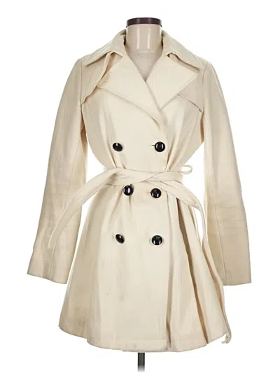 Pre-owned Express Trenchcoat In Ivory