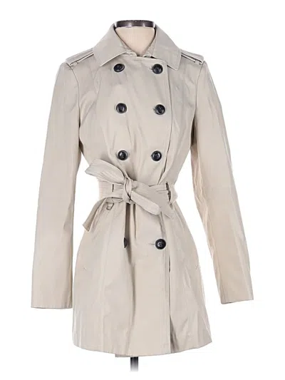 Pre-owned Express Trenchcoat In Ivory