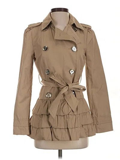 Pre-owned Express Trenchcoat In Tan