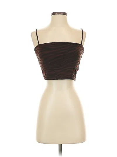 Pre-owned Express Tube Top Brown Strapless Neckline Tops