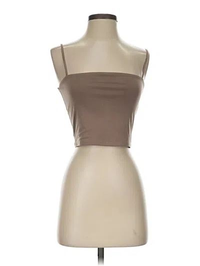 Pre-owned Express Tube Top Brown Strapless Neckline Tops