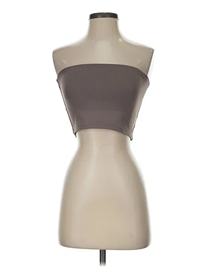 Pre-owned Express Tube Top Brown Strapless Neckline Tops