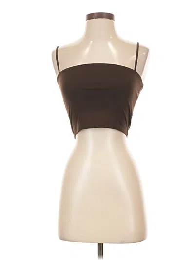 Pre-owned Express Tube Top Brown Strapless Neckline Tops
