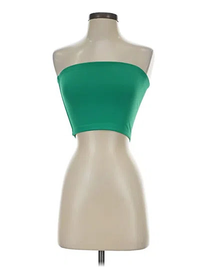Express Tube Top Green Strapless Neckline Tops