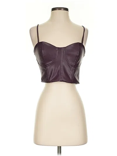 Express Tube Top Purple Strapless Neckline Tops In Burgundy