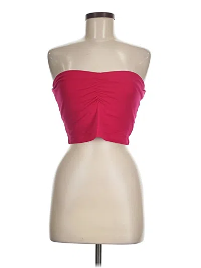Pre-owned Express Tube Top Red Strapless Neckline Tops