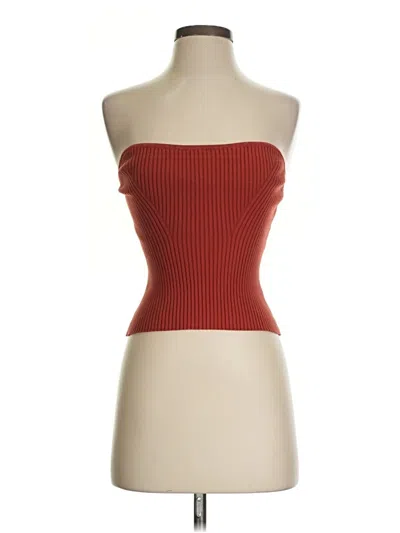 Pre-owned Express Tube Top Red Strapless Neckline Tops