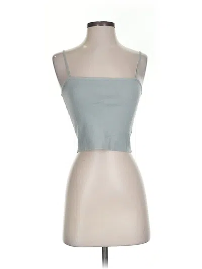 Pre-owned Express Tube Top Silver Strapless Neckline Tops