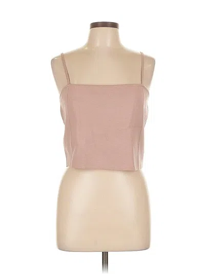 Pre-owned Express Tube Top Tan Strapless Neckline Tops In Brown