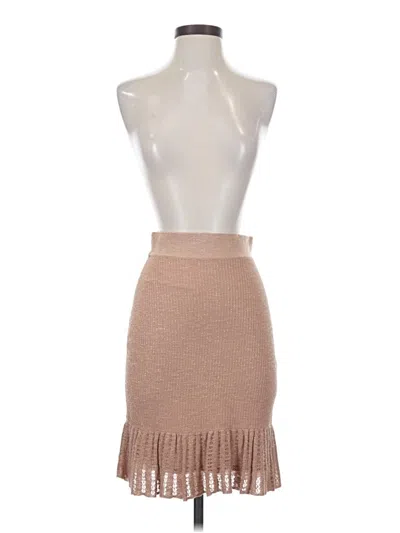 Express Tube Top Tan Strapless Neckline Tops In Brown