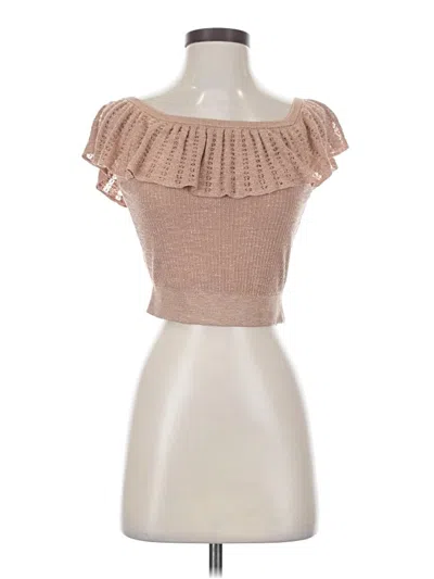 Express Tube Top Tan Strapless Neckline Tops In Neutral