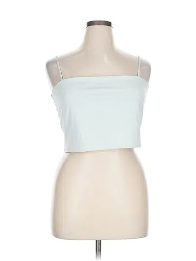 Pre-owned Express Tube Top Teal Strapless Neckline Tops