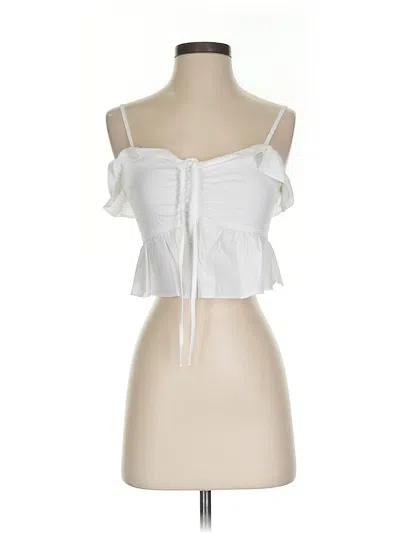 Pre-owned Express Tube Top White Strapless Neckline Tops