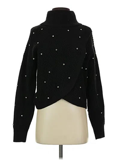 Pre-owned Express Turtleneck Sweater In Black