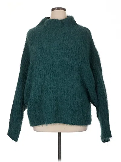 Pre-owned Express Turtleneck Sweater In Blue