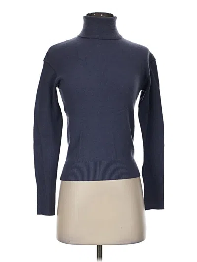 Pre-owned Express Turtleneck Sweater In Blue